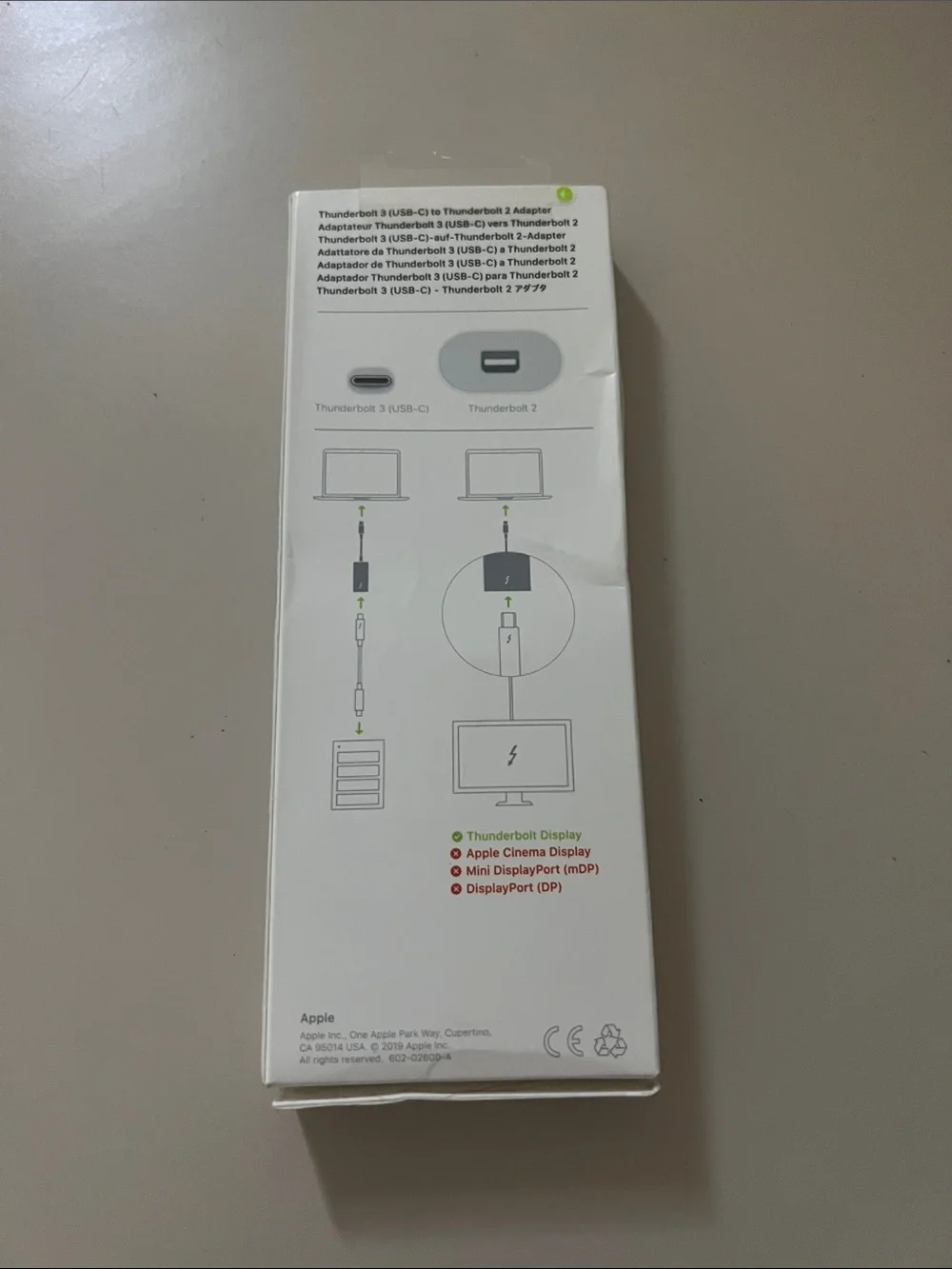 NWT Apple Thunderbolt 3 (USB-C) to Thunderbolt 2 Adapter.